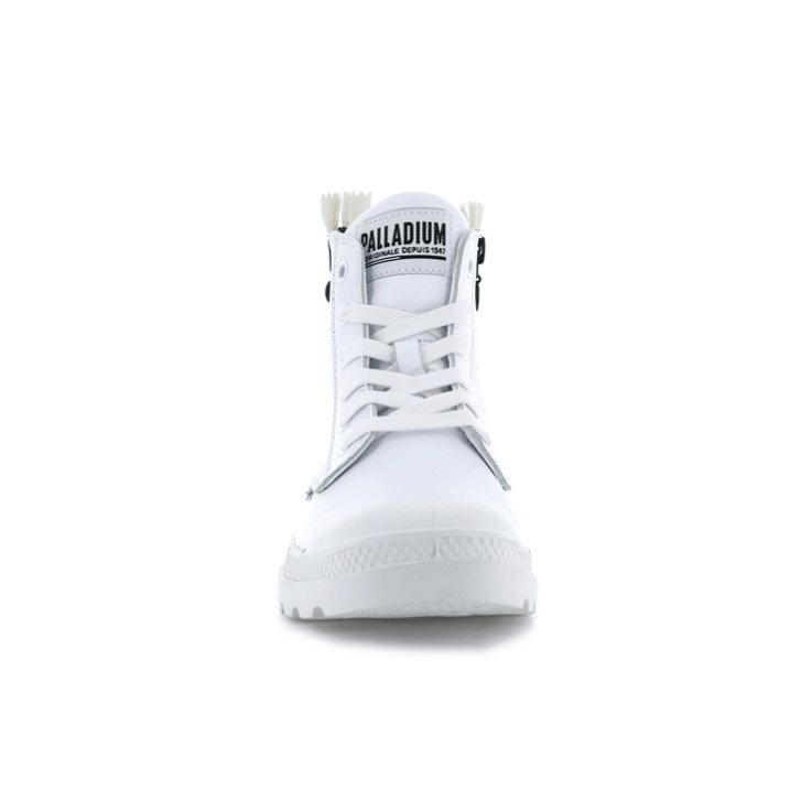 Dámské Boty Palladium Pampa Ubn Zips Leather Bílé | CZ WUV-56A